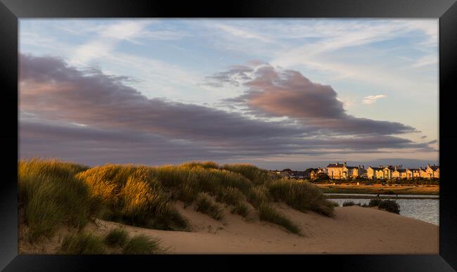 Sand dunes between Crosby beach and the marina Framed Print by Jason Wells