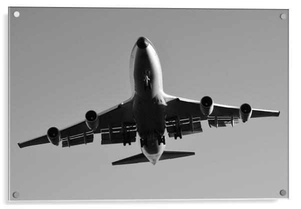 Under a Boeing747 Acrylic by Allan Durward Photography