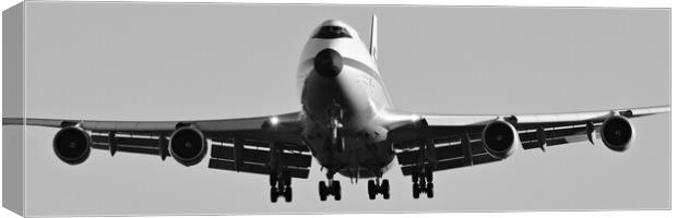 Boeing747 nose-on Canvas Print by Allan Durward Photography