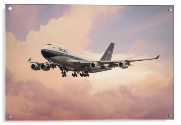 BOAC Boeing 747 Acrylic by J Biggadike