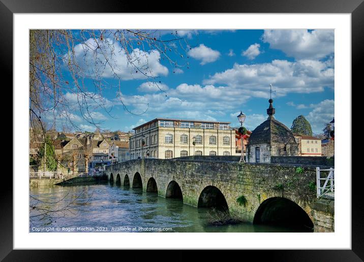 Bridge over tranquil waters Framed Mounted Print by Roger Mechan