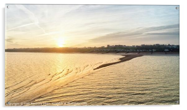 Whitstable Street Sunrise Acrylic by Evolution Drone