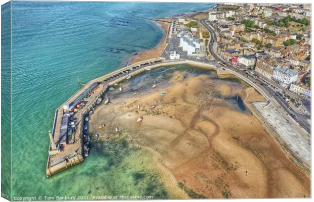 Margate Harbour Canvas Print by Evolution Drone