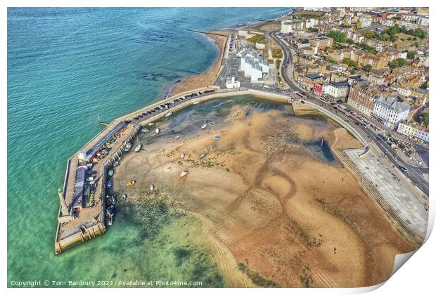 Margate Harbour Print by Evolution Drone
