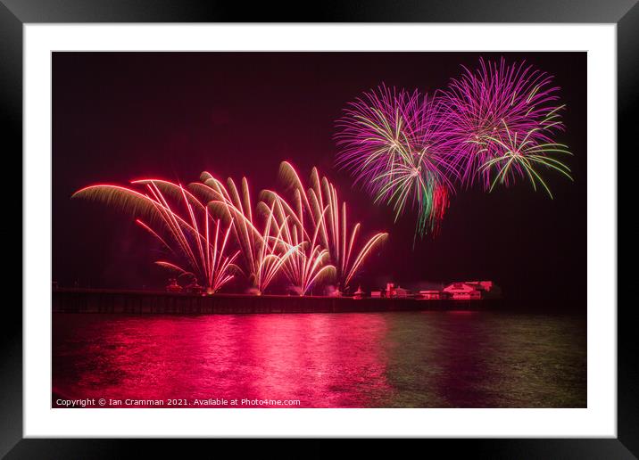 Fireworks over North Pier Blackpool  Framed Mounted Print by Ian Cramman