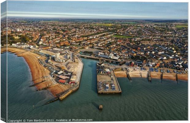 Whitstable Harbour Aerial Photo Canvas Print by Evolution Drone