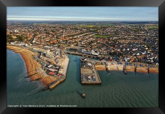 Whitstable Harbour Aerial Photo Framed Print by Evolution Drone