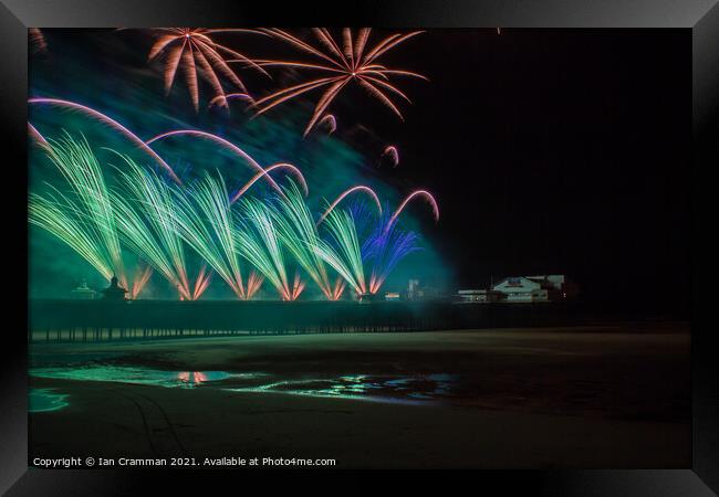 World Championship Fireworks over Blackpool North  Framed Print by Ian Cramman
