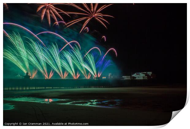 World Championship Fireworks over Blackpool North  Print by Ian Cramman