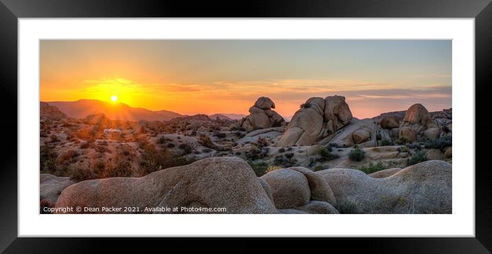 Sunrise at Joshua Tree Park Framed Mounted Print by Dean Packer