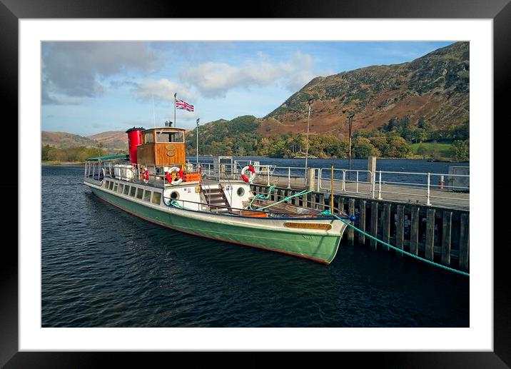 Lady of the Lake steamer at Ullswater, Lake District Framed Mounted Print by Martyn Arnold