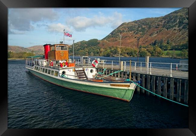 Lady of the Lake steamer at Ullswater, Lake District Framed Print by Martyn Arnold