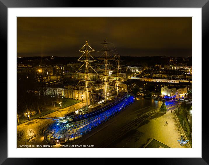 Cutty Sark at Christmas Framed Mounted Print by Mark Dillen