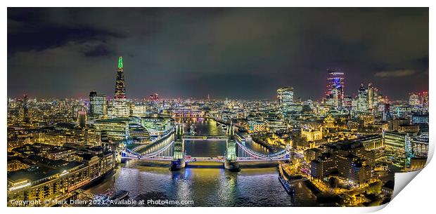 Tower Bridge at Night Print by Mark Dillen