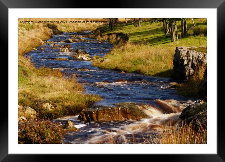 WATER IN YORKSHIRE Framed Mounted Print by andrew saxton