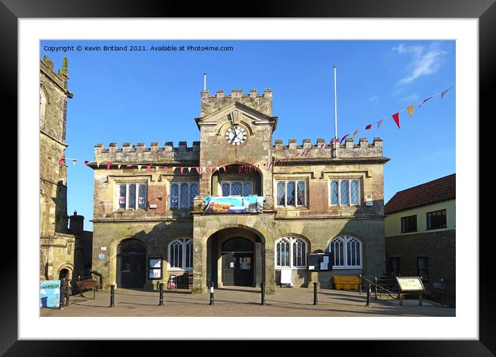 Shaftesbury town hall Framed Mounted Print by Kevin Britland