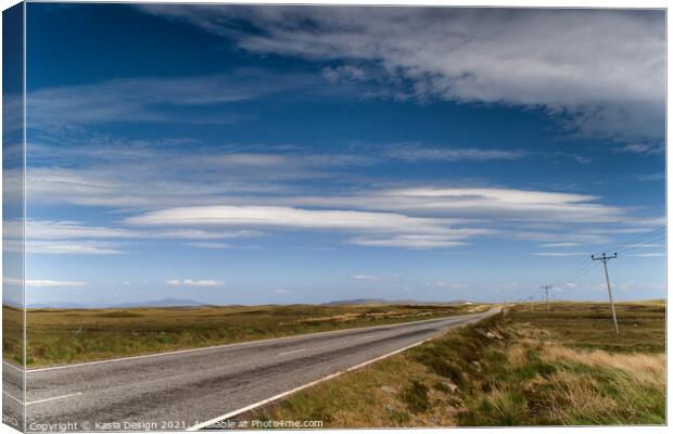 Long Road, North Uist, Outer Hebrides Canvas Print by Kasia Design
