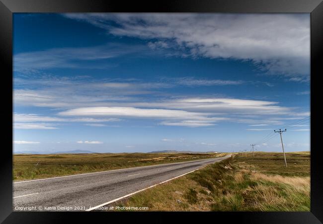 Long Road, North Uist, Outer Hebrides Framed Print by Kasia Design