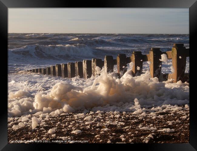 Foaming Frenzy Framed Print by Mark Ward