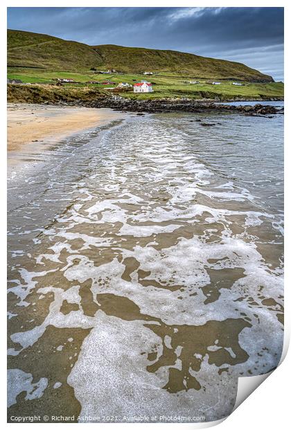 Levenwick, Shetland beautiful tideline Print by Richard Ashbee