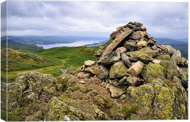 Windermere As Seen From Loughrigg Fell. Canvas Print by Jason Connolly