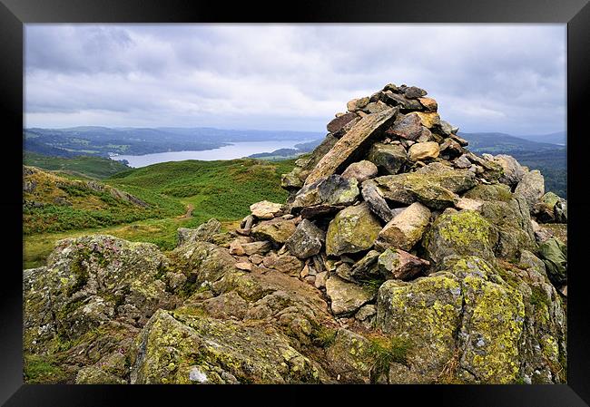 Windermere As Seen From Loughrigg Fell. Framed Print by Jason Connolly