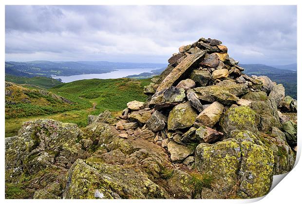 Windermere As Seen From Loughrigg Fell. Print by Jason Connolly