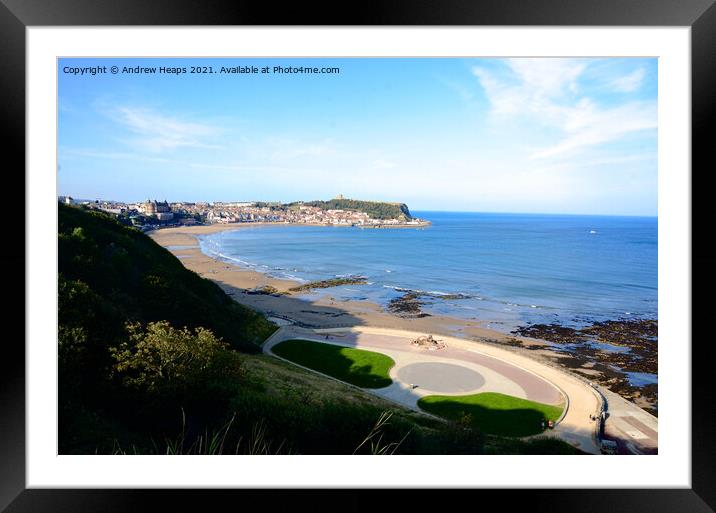 Scarborough coastline Framed Mounted Print by Andrew Heaps