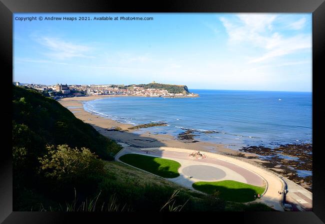 Scarborough coastline Framed Print by Andrew Heaps