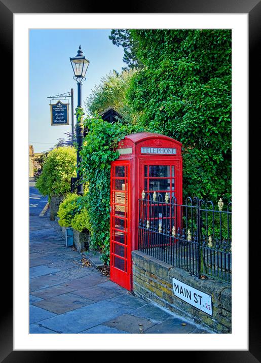 Haworth Red Phone Box Framed Mounted Print by Darren Galpin