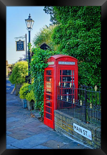 Haworth Red Phone Box Framed Print by Darren Galpin