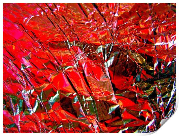 Abstract in Red Print by Stephanie Moore
