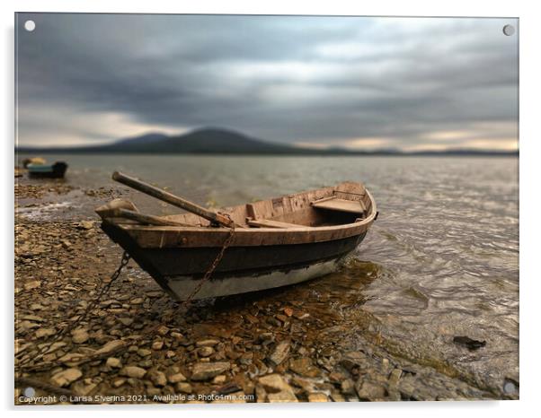 Old boats Acrylic by Larisa Siverina