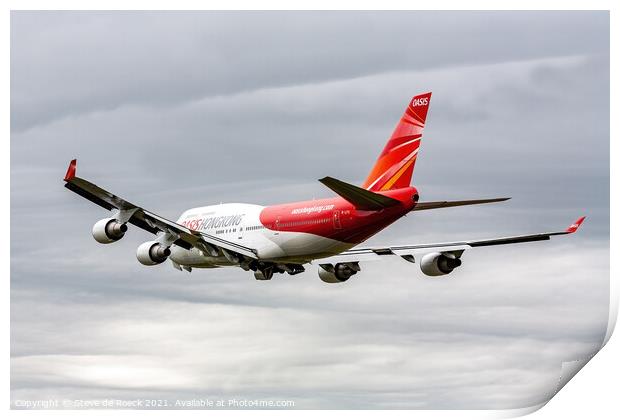 Boeing B747 Print by Steve de Roeck