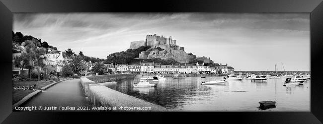 Mont Orgueil, Gorey, Jersey, Channel Islands Framed Print by Justin Foulkes