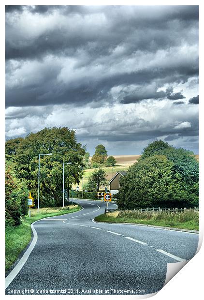 Country Road Print by Maria Tzamtzi Photography