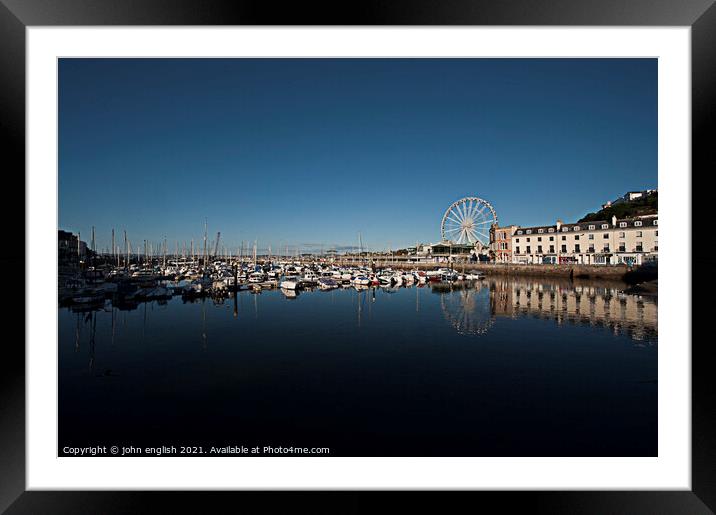 Torquay Harbour at Dawn Framed Mounted Print by john english