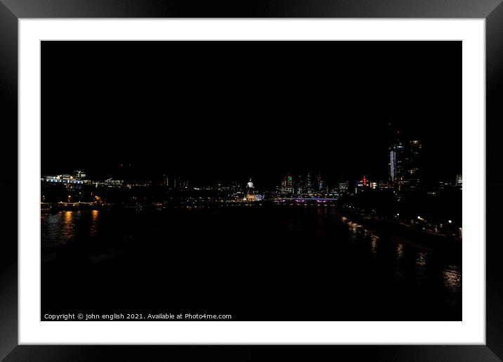 london by night Framed Mounted Print by john english
