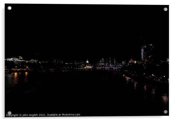 london by night Acrylic by john english