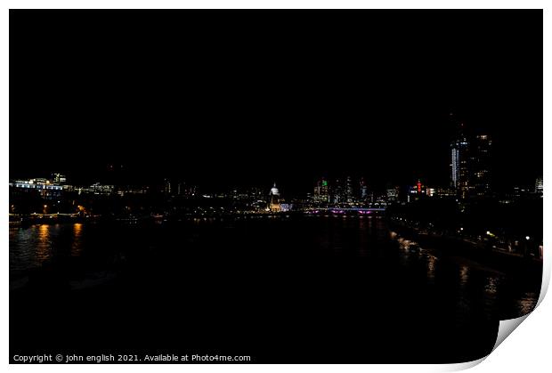 london by night Print by john english