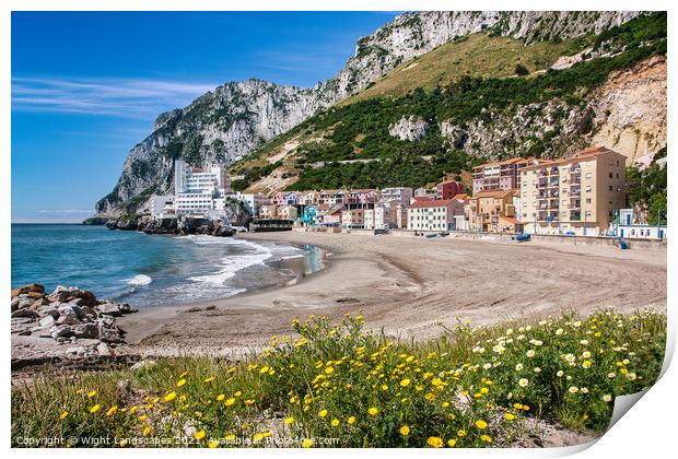 Catalan Bay Gibraltar Print by Wight Landscapes