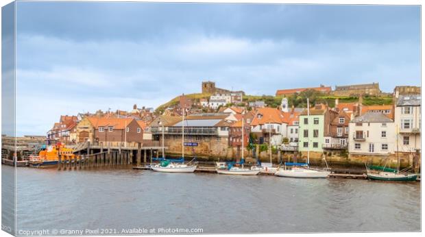 Whitby Harbour Canvas Print by Margaret Ryan