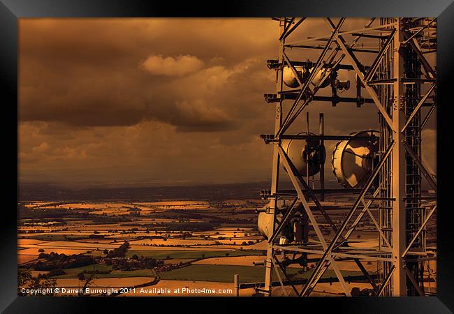 Stormy Evening On The Wrekin Framed Print by Darren Burroughs