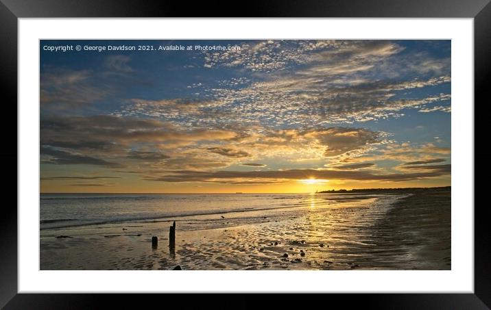 Rustic Beach Sunrise Framed Mounted Print by George Davidson
