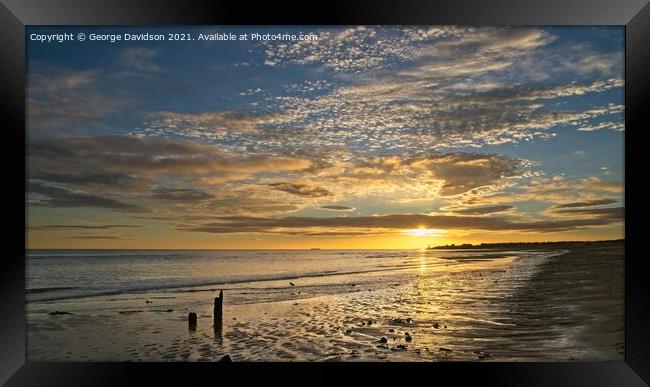 Rustic Beach Sunrise Framed Print by George Davidson