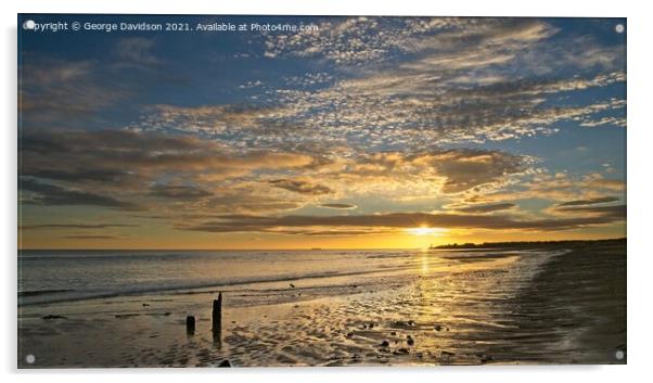 Rustic Beach Sunrise Acrylic by George Davidson