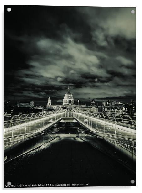 Saint Pauls Cathedral  Acrylic by Darryl Ratchford