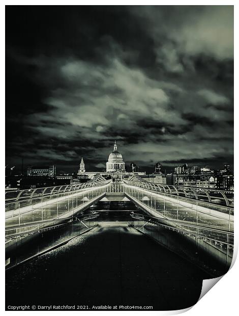 Saint Pauls Cathedral  Print by Darryl Ratchford