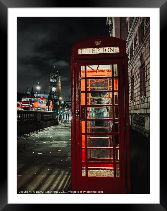 Big Ben at Night London  Framed Mounted Print by Darryl Ratchford