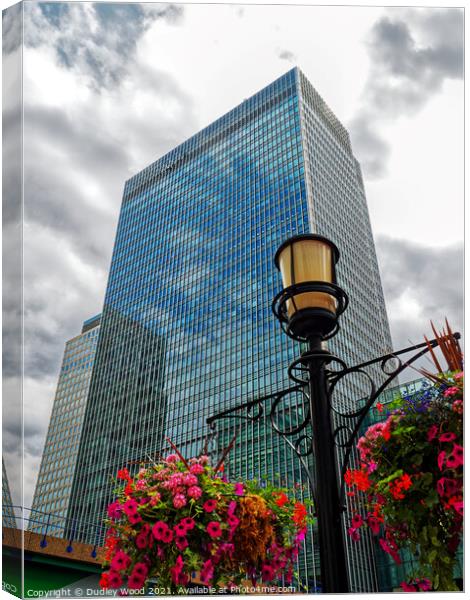 Towering Business Complex Canvas Print by Dudley Wood